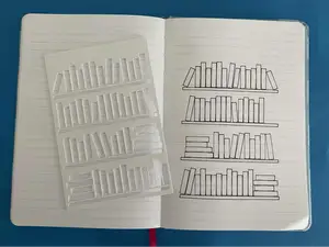 Book Shelf Reading tracker Planner Stencil