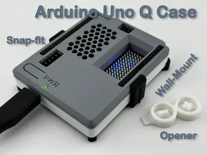 Arduino Uno Q Case Kit - Snap-fit - Wall Mount