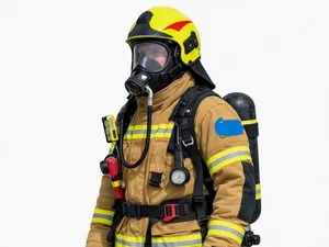 Firefighter with Breathing Apparatus Miniature