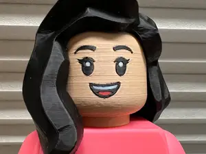 Big Brick * Female Kid Face With Smile