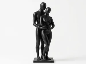 Eternal Embrace - Modernist Lovers Sculpture