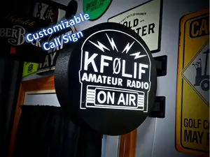HAM Radio On Air Lightbox w/ Call Sign - Editable