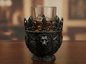 Royal Gothic Glass Sleeve: Lion & Arch Filigree