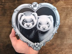 Ferrets heart-shaped HueForge