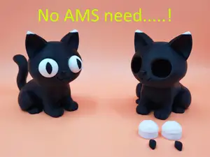 Schwarze niedliche kleine Katze ohne AMS 2 Farben