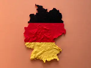 Germany Deutschland topographic flag model map