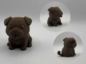Derpy Pug – silly chubby dog figurine