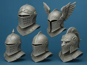 Medieval Knight Helmets Collection Fantasy Armor