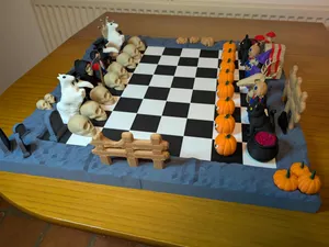 Halloween Themed Chess Set and Board
