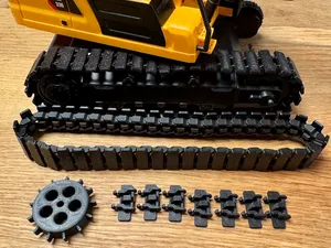 Snap-Together RC Excavator & Tank Track System