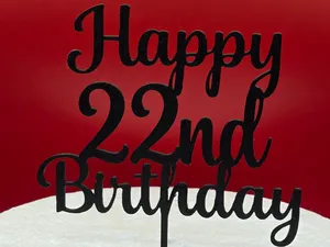 happy 22nd Birthday cake topper 