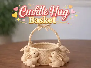 Cuddle Hug Basket .Bunny Egg Holder (No AMS )
