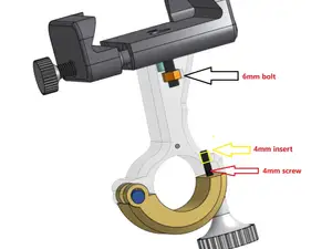 bike handle bar stem phone support