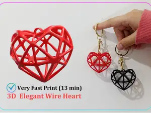 Elegant Wire Heart for Valentine’s Day -No Support