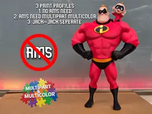 Mr. Incredible & Jack-Jack / NO AMS & MULTICOLOR 
