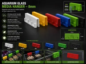 Aquarium Glass Media Hanger – 8mm