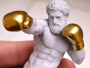 Hercules boxer sculpture
