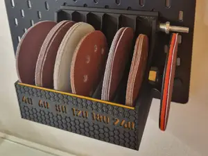 Sandpaper organizer for Skadis