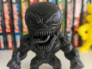Black Chibi Venom – Symbiote 3D - with AMS