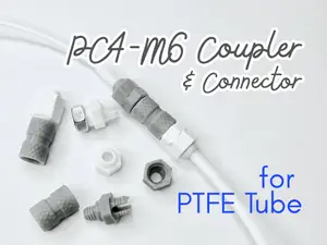 PC4-M6 coupler & connector for PTFE tubes - 1.5g!