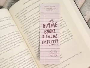 Library Card Buy me Books Bookmark (hueforge)