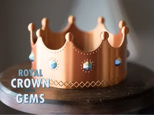 Royal Crown with Gems - Multiple sizes