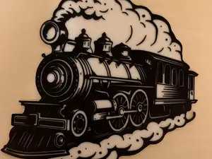 Steam Engine Pop-Art Wall Sign / Retro Eisenbahn