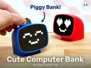 Cute Computer Bank (desk kawaii piggy bank)