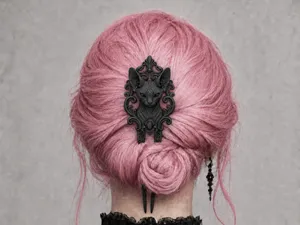 Goth Sphynx Cat Hair Fork