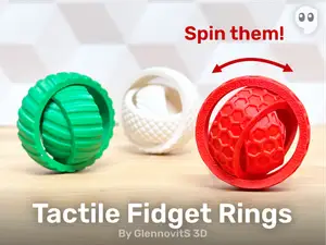 Tactile Fidget Rings (spinning fun toy)