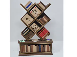Miniature X Crossed Decorative Bookcase