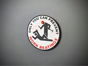 Only You Can Prevent Work Beatings Toolbox Magnet