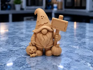 Spukwichtel mit Wegweiser und Kuerbiswache