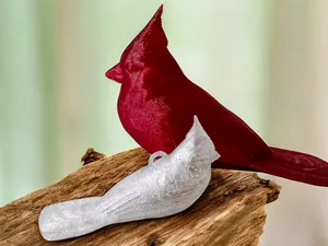 Cardinal Light UP Ornaments