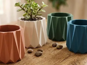 Modern Faceted Planter / Vase