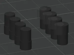 plastic fastening inserts for the fan grill