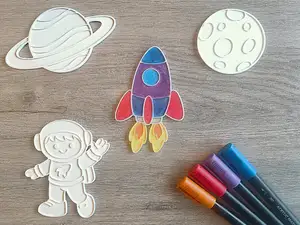 Space Coloring Set (4 Shapes)