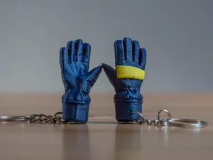 Firefighter's glove keychain