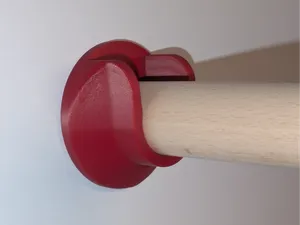 Wardrobe bar holder/bracket (parametric, 1 screw)