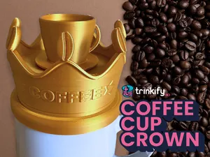 Coffee Crown Cup Cover – Decorative Mug Topper