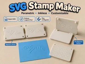 SVG Stamp Maker - Parametric Inkless Stamp