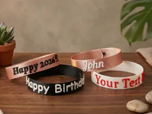 Personalized Text Bracelet - Custom Size & Font