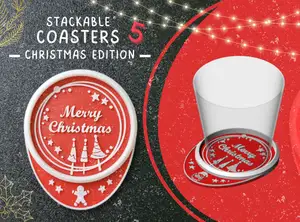 S.C. - Stackable Coasters -  Gingerbread man - Gingy