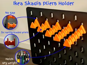 Ikea Skadis Pliers Holder (1 to 6 pliers) v2