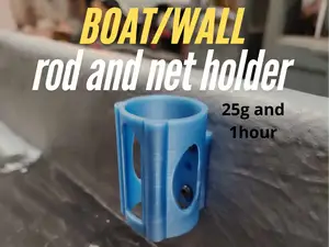 Boat/wall fishing rod or net holder