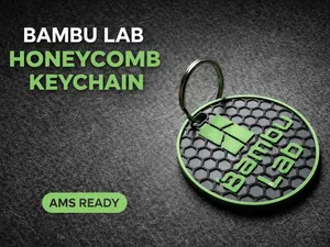 Bambu Lab Honeycomb Keychain AMS Multicolor Ready