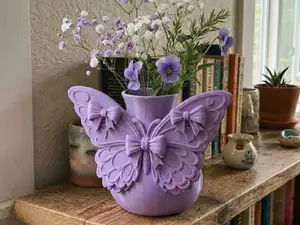 Butterfly Bow Vase - Decorative Floral Centerpiece