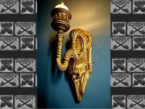 Wall hanging Giger candle sconce