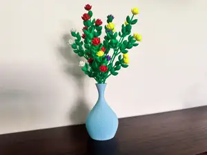 Spring flower bouquet with vase