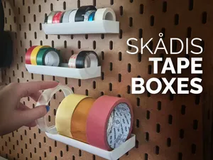 Tape rolls storage boxes for Ikea SKÅDIS board